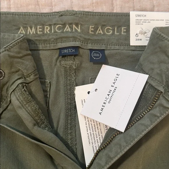 American Eagle Outfitters Olive Wide Leg Pants - Picture 7 of 7